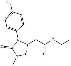 ETHYL 2-[4-(4-CHLOROPHENYL)-2-METHYL-3-OXO-1,2,4-OXADIAZOLAN-5-YL]ACETATE Struktur