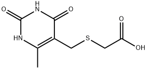 (6-METHYL-2,4-DIOXO-1,2,3,4-TETRAHYDRO-PYRIMIDIN-5-YLMETHYLSULFANYL)ACETIC ACID Struktur