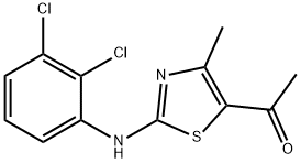 1-[2-(2,3-DICHLOROANILINO)-4-METHYL-1,3-THIAZOL-5-YL]-1-ETHANONE Struktur