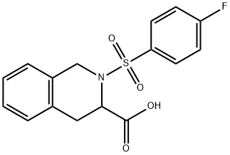 2-(4-FLUORO-BENZENESULFONYL)-1,2,3,4-TETRAHYDRO-ISOQUINOLINE-3-CARBOXYLIC ACID Struktur