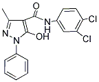 5-HYDROXY-3-METHYL-1-PHENYL-1H-PYRAZOLE-4-CARBOXYLIC ACID (3,4-DICHLORO-PHENYL)-AMIDE Struktur