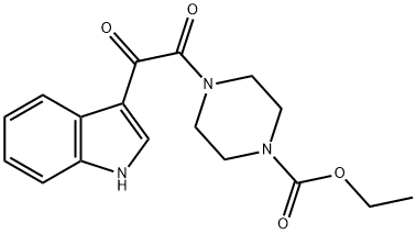 ETHYL 4-(2-INDOL-3-YL-2-OXOACETYL)PIPERAZINECARBOXYLATE Struktur