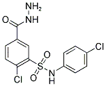 2-CHLORO-N-(4-CHLORO-PHENYL)-5-HYDRAZINOCARBONYL-BENZENESULFONAMIDE Struktur