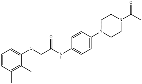 N-(4-(4-ACETYLPIPERAZIN-1-YL)PHENYL)-2-(2,3-DIMETHYLPHENOXY)ACETAMIDE Struktur