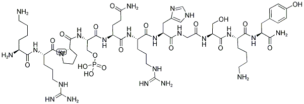 H-LYS-ARG-PRO-PSER-GLN-ARG-HIS-GLY-SER-LYS-TYR-NH2 Struktur