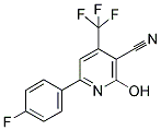 4-(TRIFLUOROMETHYL)-6-(4-FLUOROPHENYL)-2-HYDROXYPYRIDINE-3-CARBONITRILE Struktur