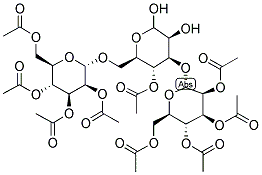 4-O-ACETYL-3,6-DI-O-(2,3,4,6-TETRA-O-ACETYL-ALPHA-D-MANNOPYRANOSYL)-D-MANNOPYRANOSE Struktur