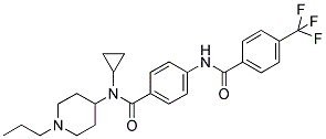 N-CYCLOPROPYL-N-(1-PROPYLPIPERIDIN-4-YL)-4-[(4-(TRIFLUOROMETHYL)BENZOYL)AMINO]BENZAMIDE Struktur