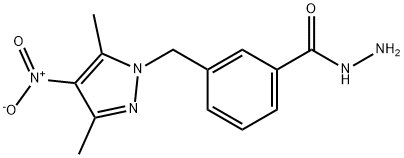 3-(3,5-DIMETHYL-4-NITRO-PYRAZOL-1-YLMETHYL)-BENZOIC ACID HYDRAZIDE Struktur