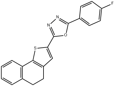 2-(4,5-DIHYDRONAPHTHO[1,2-B]THIOPHEN-2-YL)-5-(4-FLUOROPHENYL)-1,3,4-OXADIAZOLE Struktur