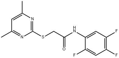 2-[(4,6-DIMETHYL-2-PYRIMIDINYL)SULFANYL]-N-(2,4,5-TRIFLUOROPHENYL)ACETAMIDE Struktur