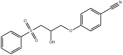 4-[2-HYDROXY-3-(PHENYLSULFONYL)PROPOXY]BENZENECARBONITRILE Struktur