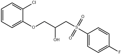 1-(2-CHLOROPHENOXY)-3-[(4-FLUOROPHENYL)SULFONYL]-2-PROPANOL Struktur