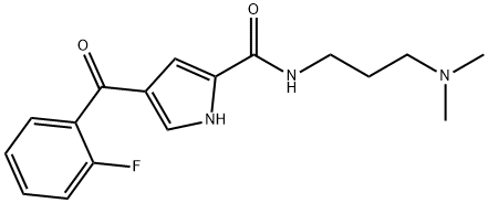 N-[3-(DIMETHYLAMINO)PROPYL]-4-(2-FLUOROBENZOYL)-1H-PYRROLE-2-CARBOXAMIDE Struktur