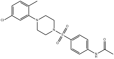 N-(4-((4-(5-CHLORO-2-METHYLPHENYL)PIPERAZINYL)SULFONYL)PHENYL)ETHANAMIDE Struktur