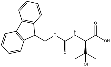 FMOC-(R)-2-AMINO-3-HYDROXY-3-METHYLBUTANOIC ACID Struktur