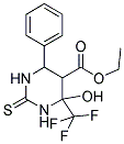 ETHYL 4-HYDROXY-6-PHENYL-2-THIOXO-4-(TRIFLUOROMETHYL)HEXAHYDROPYRIMIDINE-5-CARBOXYLATE Struktur