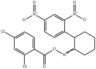 2,4-DICHLORO-1-[(([2-(2,4-DINITROPHENYL)CYCLOHEXYLIDEN]AMINO)OXY)CARBONYL]BENZENE Struktur