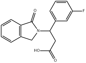 3-(3-FLUOROPHENYL)-3-(1-OXO-1,3-DIHYDRO-2H-ISOINDOL-2-YL)PROPANOIC ACID Struktur