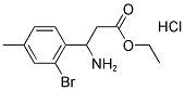 ETHYL 3-AMINO-3-(2-BROMO-4-METHYLPHENYL)PROPANOATE HYDROCHLORIDE Struktur