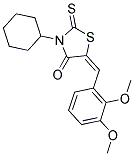 (5E)-3-CYCLOHEXYL-5-(2,3-DIMETHOXYBENZYLIDENE)-2-THIOXO-1,3-THIAZOLIDIN-4-ONE