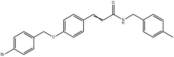 (E)-3-(4-[(4-BROMOBENZYL)OXY]PHENYL)-N-(4-METHYLBENZYL)-2-PROPENAMIDE Struktur