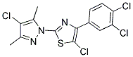 5-CHLORO-2-(4-CHLORO-3,5-DIMETHYL-1H-PYRAZOL-1-YL)-4-(3,4-DICHLOROPHENYL)-1,3-THIAZOLE Struktur