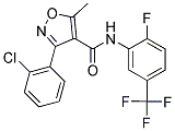 (3-(2-CHLOROPHENYL)-5-METHYLISOXAZOL-4-YL)-N-(2-FLUORO-5-(TRIFLUOROMETHYL)PHENYL)FORMAMIDE Struktur