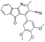 2-METHYL-5-OXO-4-(3,4,5-TRIMETHOXYPHENYL)-5H-INDENO[1,2-B]PYRIDINE-3-CARBONITRILE Struktur