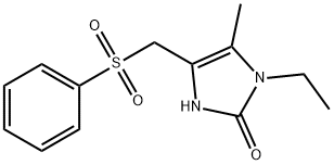 1-ETHYL-5-METHYL-4-[(PHENYLSULFONYL)METHYL]-1,3-DIHYDRO-2H-IMIDAZOL-2-ONE Struktur