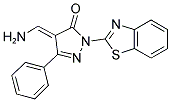 4-(AMINOMETHYLENE)-2-(1,3-BENZOTHIAZOL-2-YL)-5-PHENYL-2,4-DIHYDRO-3H-PYRAZOL-3-ONE Struktur