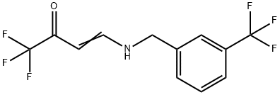 (E)-1,1,1-TRIFLUORO-4-([3-(TRIFLUOROMETHYL)BENZYL]AMINO)-3-BUTEN-2-ONE Struktur