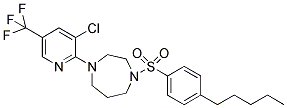 1-[3-CHLORO-5-(TRIFLUOROMETHYL)PYRIDIN-2-YL]-4-[(4-PENTYLPHENYL)SULFONYL]-1,4-DIAZEPANE Struktur