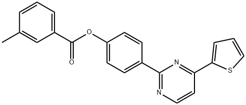 4-[4-(2-THIENYL)-2-PYRIMIDINYL]PHENYL 3-METHYLBENZENECARBOXYLATE Struktur