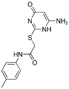 2-[(6-AMINO-4-OXO-1,4-DIHYDROPYRIMIDIN-2-YL)THIO]-N-(4-METHYLPHENYL)ACETAMIDE Struktur