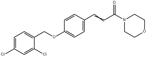 (E)-3-(4-[(2,4-DICHLOROBENZYL)OXY]PHENYL)-1-MORPHOLINO-2-PROPEN-1-ONE Struktur