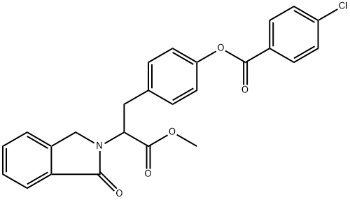 4-[3-METHOXY-3-OXO-2-(1-OXO-1,3-DIHYDRO-2H-ISOINDOL-2-YL)PROPYL]PHENYL 4-CHLOROBENZENECARBOXYLATE Struktur