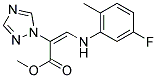 METHYL (E)-3-(5-FLUORO-2-METHYLANILINO)-2-(1H-1,2,4-TRIAZOL-1-YL)-2-PROPENOATE Struktur