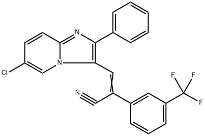 (Z)-3-(6-CHLORO-2-PHENYLIMIDAZO[1,2-A]PYRIDIN-3-YL)-2-[3-(TRIFLUOROMETHYL)PHENYL]-2-PROPENENITRILE Struktur