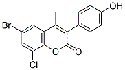 6-BROMO-8-CHLORO-3(4'-HYDROXYPHENYL)-4-METHYLCOUMARIN Struktur