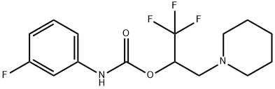 2,2,2-TRIFLUORO-1-(PIPERIDINOMETHYL)ETHYL N-(3-FLUOROPHENYL)CARBAMATE Struktur