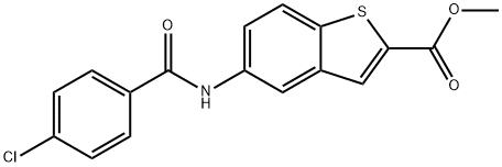 METHYL 5-[(4-CHLOROBENZOYL)AMINO]-1-BENZOTHIOPHENE-2-CARBOXYLATE Struktur