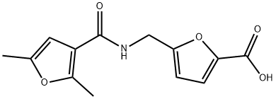 5-([(2,5-DIMETHYL-FURAN-3-CARBONYL)-AMINO]-METHYL)-FURAN-2-CARBOXYLIC ACID Struktur