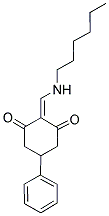 2-[(HEXYLAMINO)METHYLENE]-5-PHENYLCYCLOHEXANE-1,3-DIONE Struktur