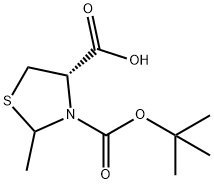 BOC-(4S,2RS)-2-METHYLTHIAZOLIDINE-4-CARBOXYLIC ACID Struktur