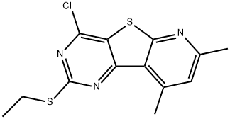 4-CHLORO-2-(ETHYLSULFANYL)-7,9-DIMETHYLPYRIDO[3',2':4,5]THIENO[3,2-D]PYRIMIDINE Struktur