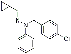 5-(4-CHLOROPHENYL)-3-CYCLOPROPYL-1-PHENYL-4,5-DIHYDRO-1H-PYRAZOLE Struktur