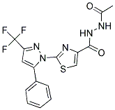 N'-ACETYL-2-[5-PHENYL-3-(TRIFLUOROMETHYL)-1H-PYRAZOL-1-YL]-1,3-THIAZOLE-4-CARBOHYDRAZIDE Struktur