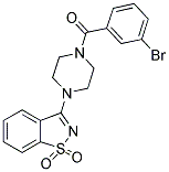 3-[4-(3-BROMOBENZOYL)PIPERAZIN-1-YL]-1,2-BENZISOTHIAZOLE 1,1-DIOXIDE Struktur