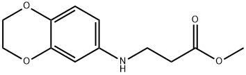 3-(2,3-DIHYDRO-BENZO[1,4]DIOXIN-6-YLAMINO)-PROPIONIC ACID METHYL ESTER Struktur